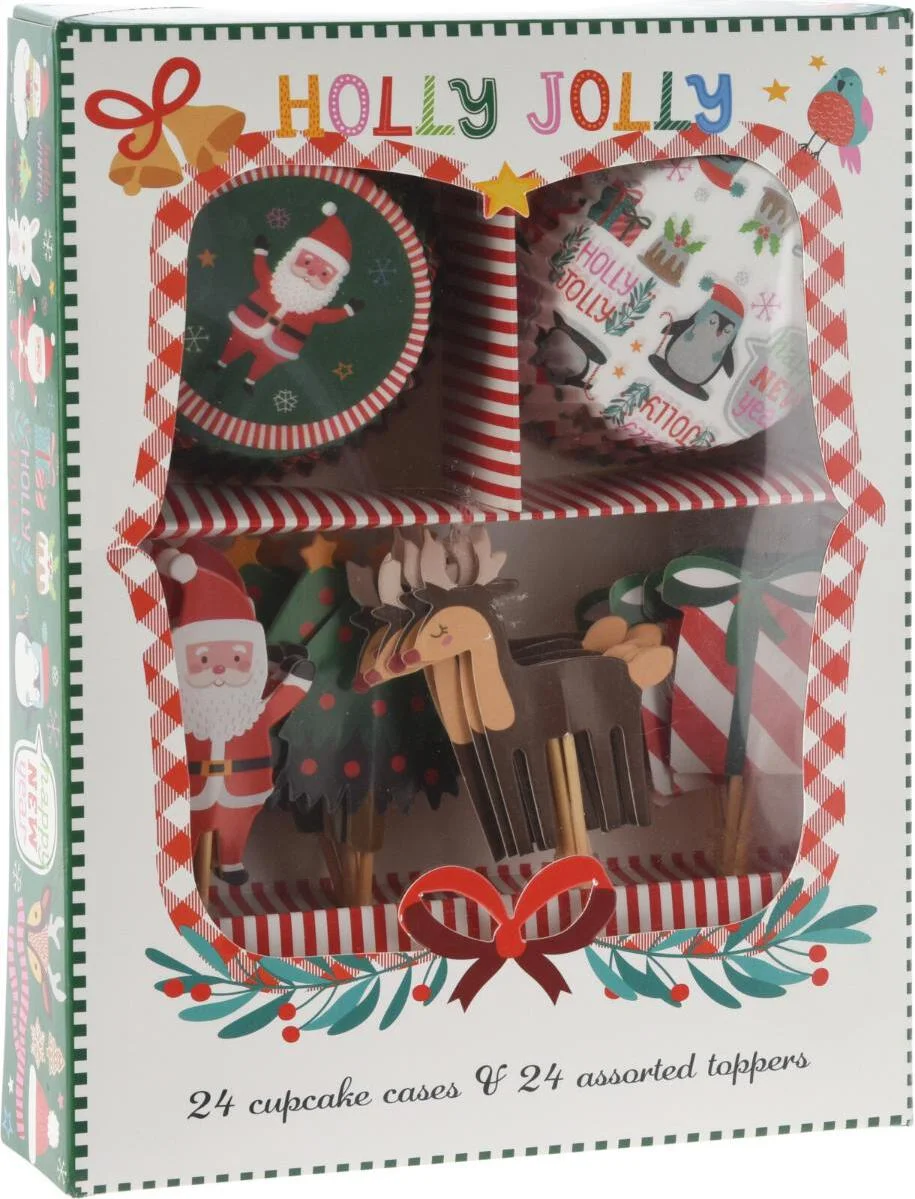 Cupcakeset Xmas 48-delig