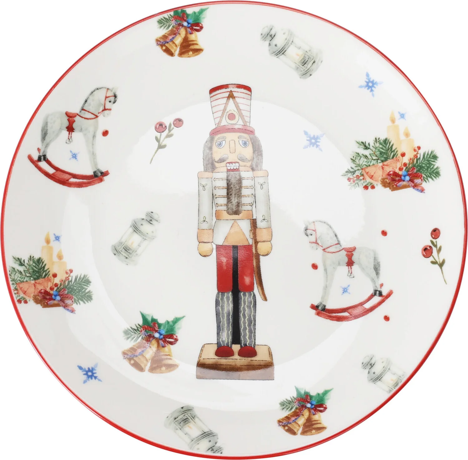 Bord Nutcracker wit D 19,2 H 2 cm