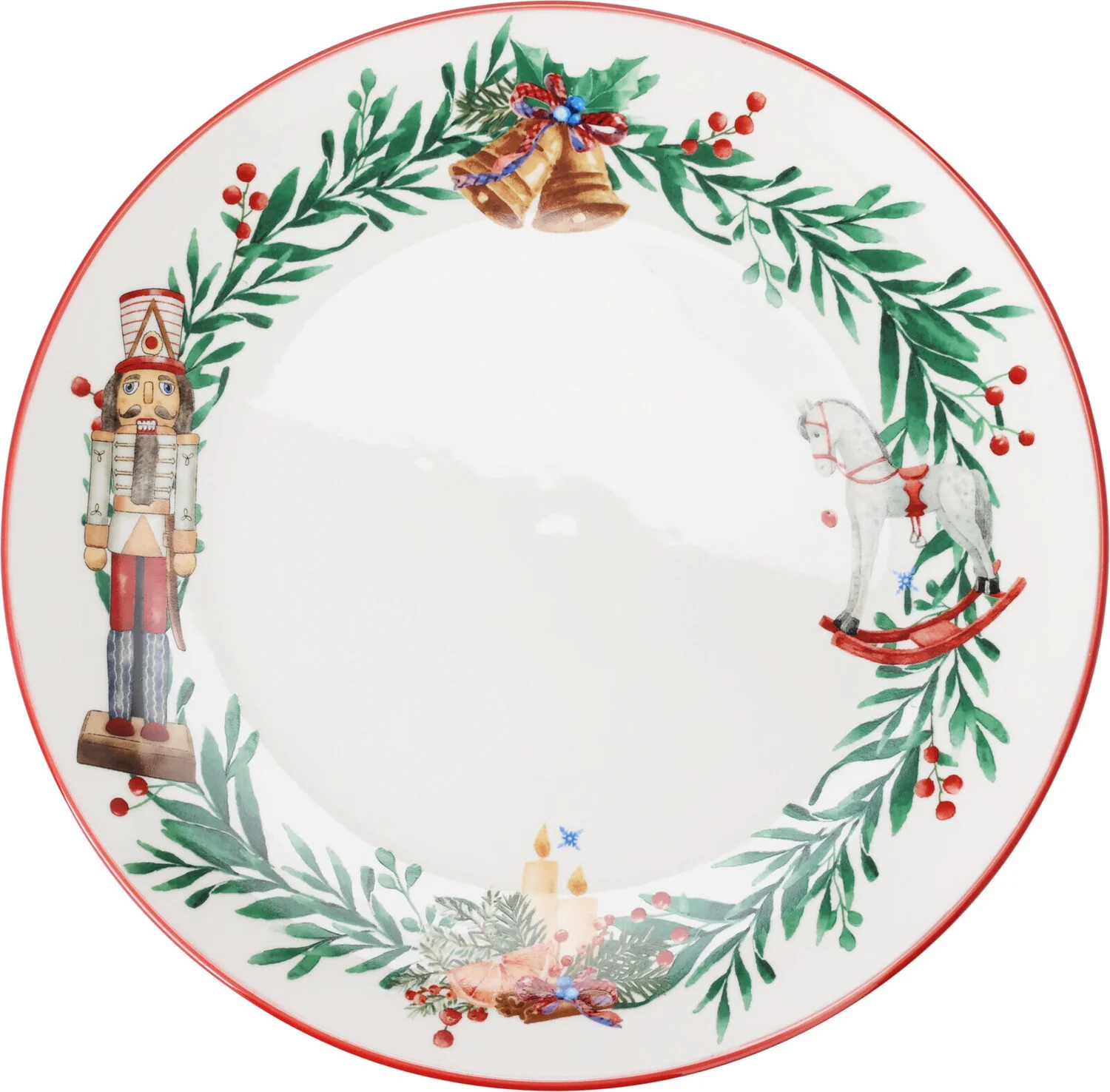 Bord Nutcracker wit D 27 H 2 cm