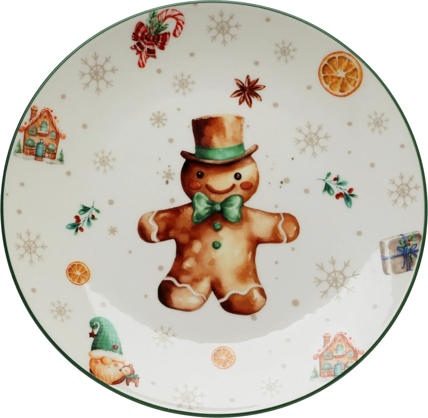 Bord Gingerbread wit D 19,2 H 2 cm