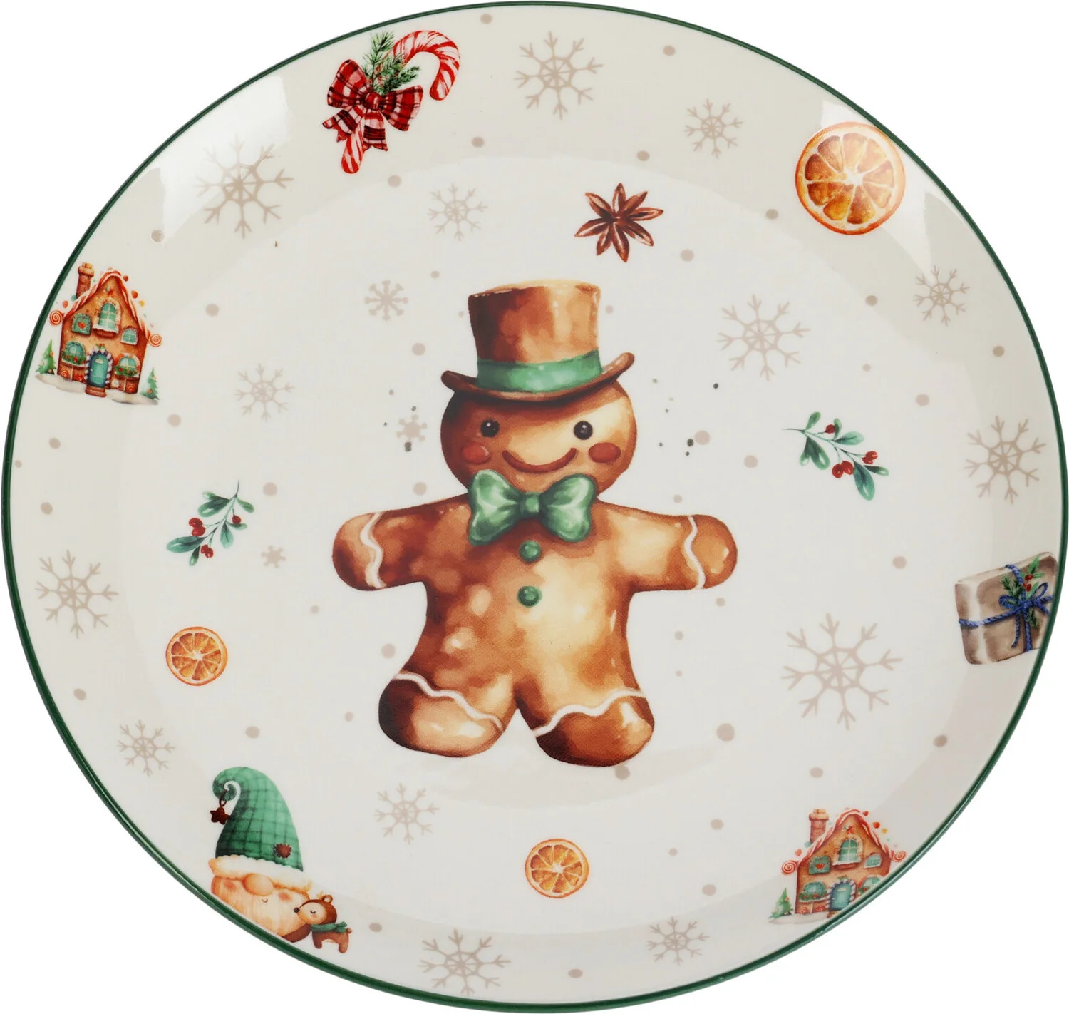 Bord Gingerbread wit D 27 H 2,6 cm