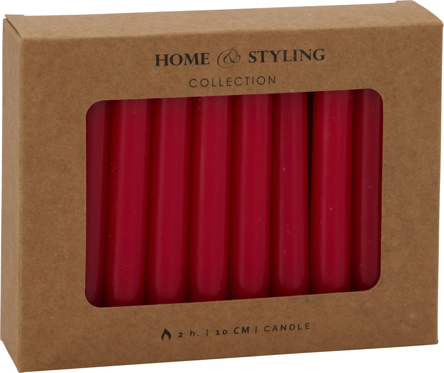 Dinerkaars rood 2 uur D 2,6 H 10 cm 20 stuks