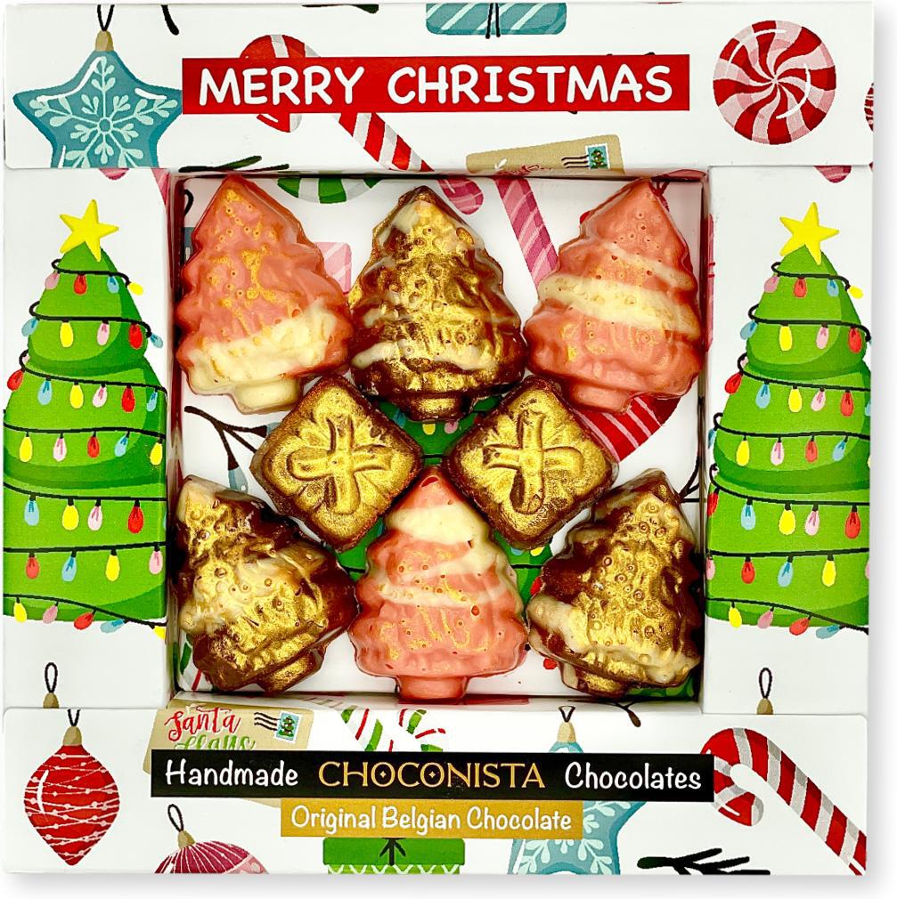 Choconista chocolade kerst uitdeeldoos 100 gr