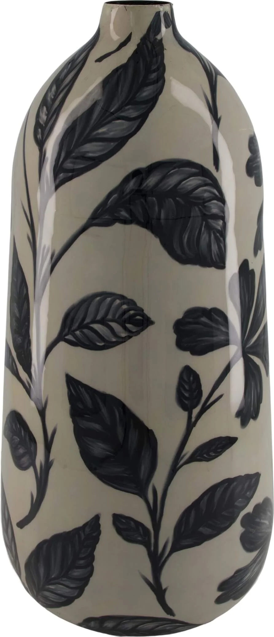 Dijk Natural Collections vaas zwart / grijs D 23 H 45 cm