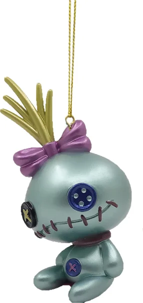 Disney kerst ornament Lilo & Stitch scrump metallic groen 5 x 4,5 x 9 cm