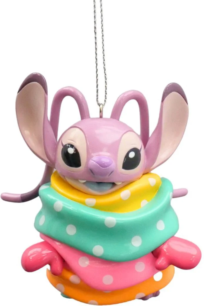 Disney kerst ornament Lilo & Stitch angel met sjaal 7 x 6 x 9 cm
