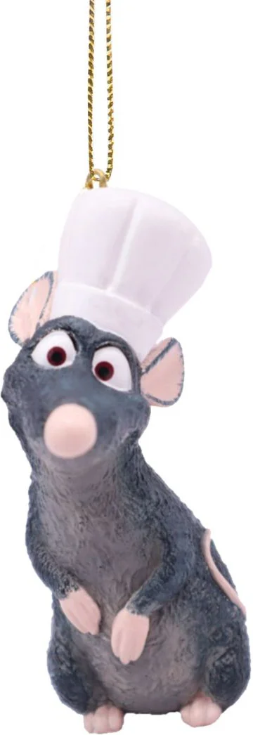 Disney kerst ornament Pixar ratatouille remy grijs 4 x 6,5 x 10,5 cm
