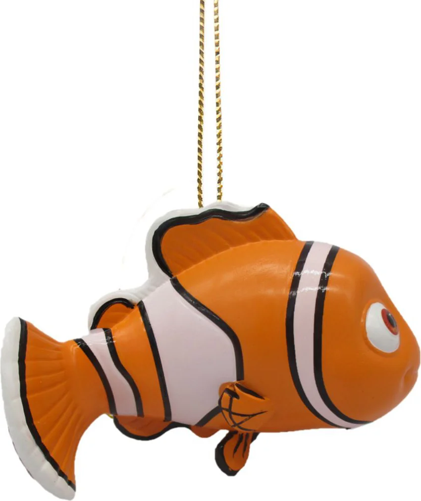Disney kerst ornament Pixar finding nemo oranje / wit 6,5 x 10 x 7 cm