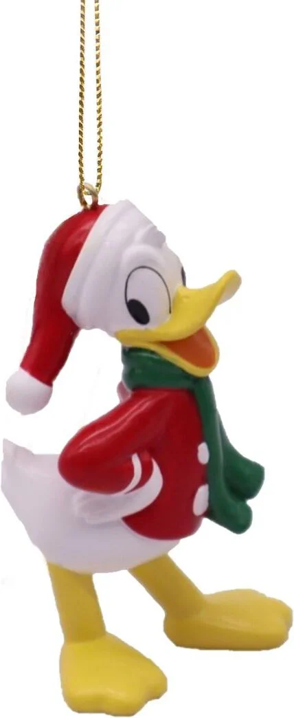 Disney kerst ornament Mickey en Vrienden donald met sjaal 5,5 x 4,5 x 9 cm