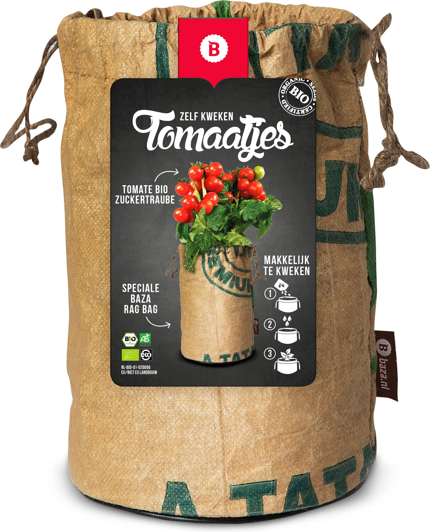 Baza Tomato Rags biologische Tomaat (Solanum lycopersicum 'Zuchertraube')