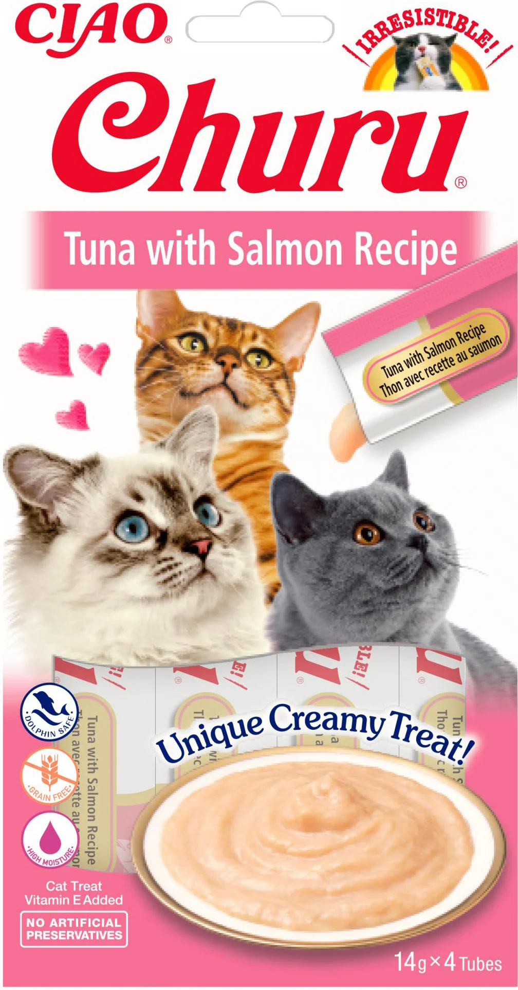 Ciao kattensnack Churu tonijn met zalm 14 g 4 stuks