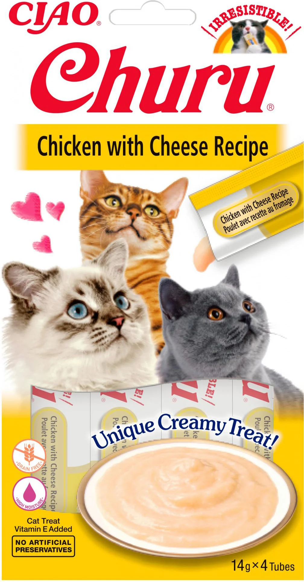 Ciao kattensnack Churu kip met kaas 14 g 4 stuks