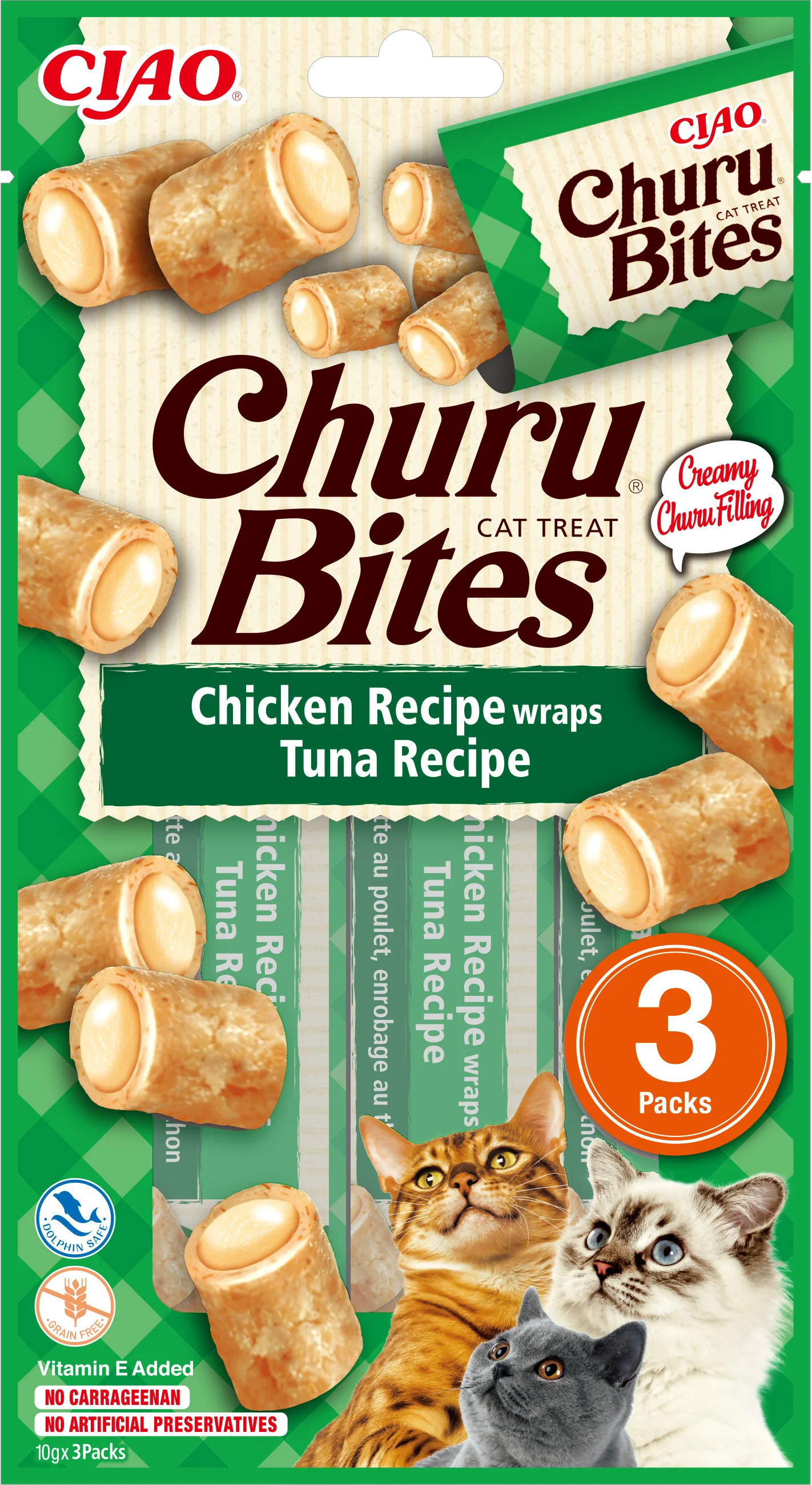 Ciao kattensnack Churu Bites kip met tonijn 10 g 3 stuks