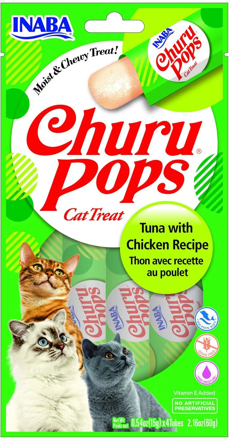 Ciao kattensnack Churu Pops tonijn met kip 15 g 4 stuks