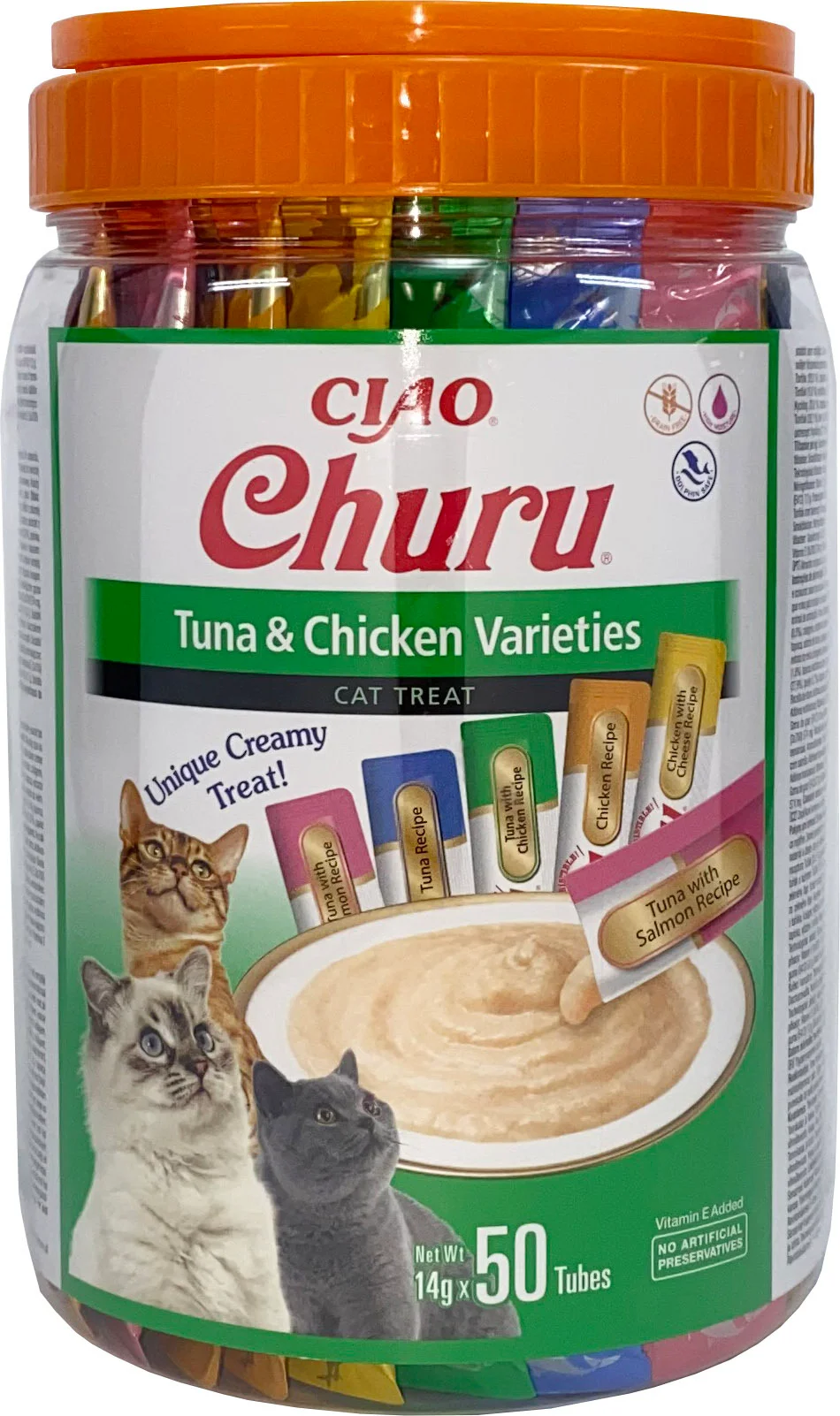 Ciao kattensnack Churu tonijn met kip variaties 14 g 50 stuks