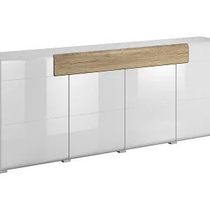 Dressoir Jules Wit en Hout 4-deurs 1-lades Dressoir Jules Wit en Hout 4-deurs 1-lades