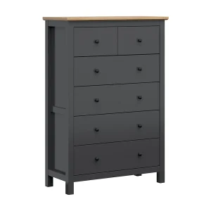 Duck 6-ladekast Houtskoolgrijs en hout Duck 6-ladekast Houtskoolgrijs en hout