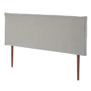 Gecapitonneerd hoofdeinde Berlijn 150×100 cm, Grijs stof, 8 cm diep, inclusief ophangbeugels.