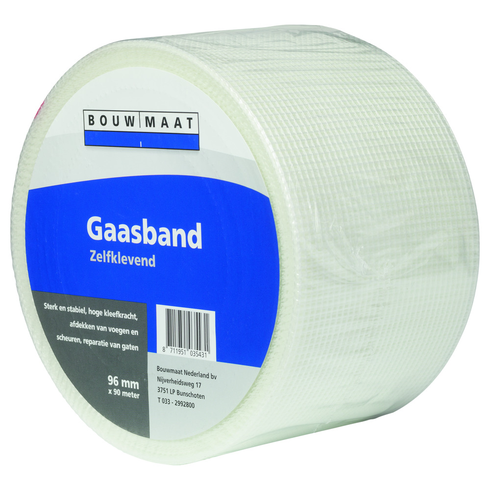 Bouwmaat Gaasband Wit 96mm x 90m