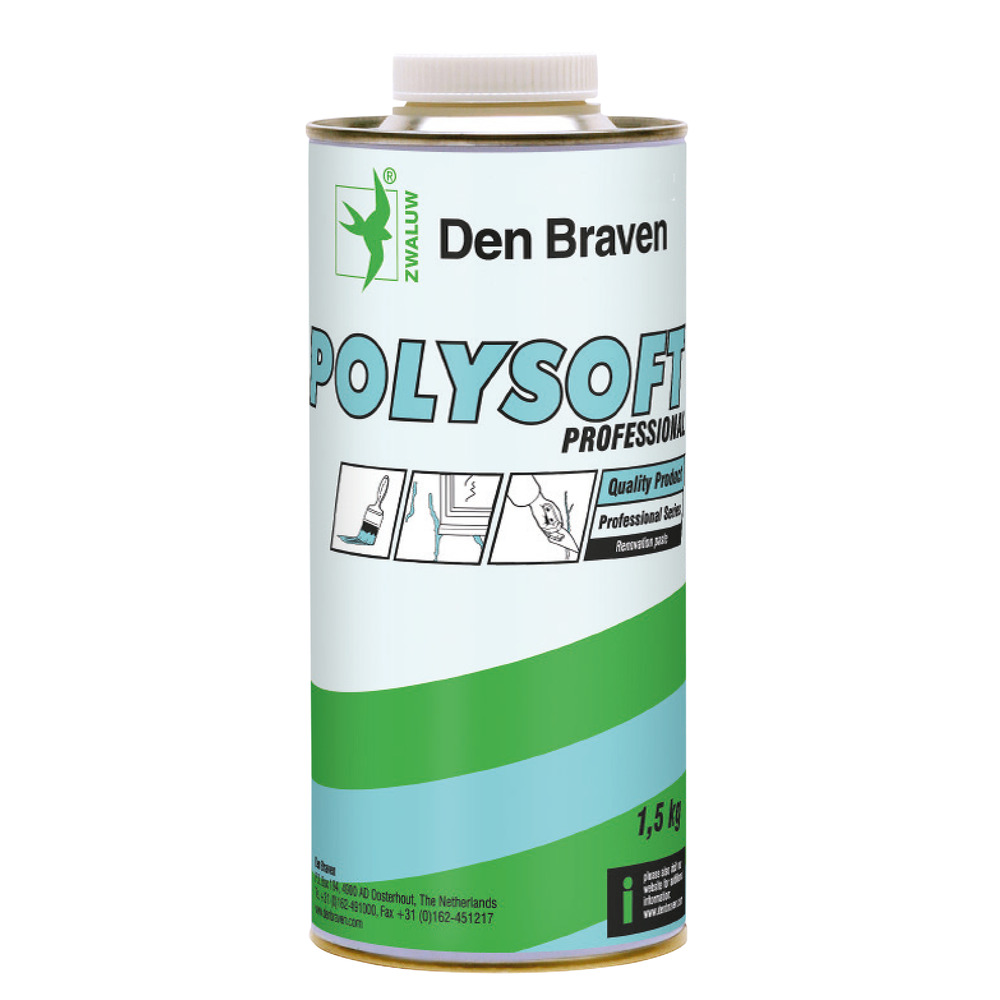 Zwaluw Polysoft Plamuur Wit 1,5kg