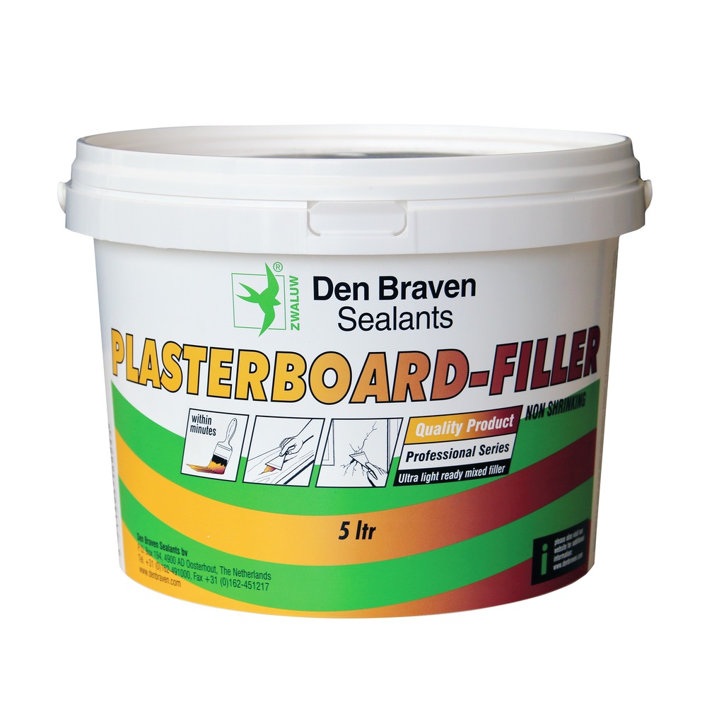 Zwaluw Plasterboard Filler/Gipsplatenvuller Wit 5L