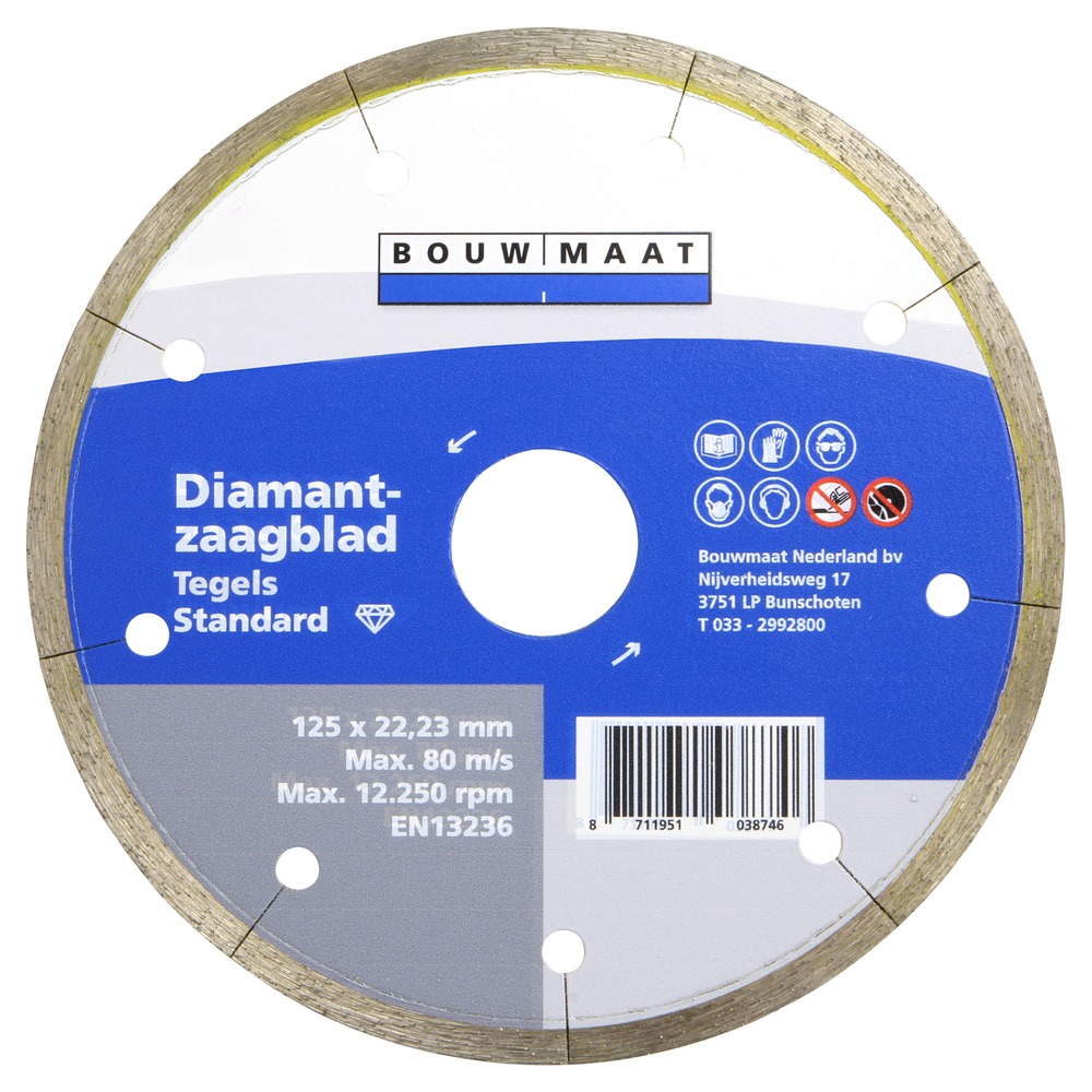 Bouwmaat Tegels Standaard Diamantzaagblad 125mm