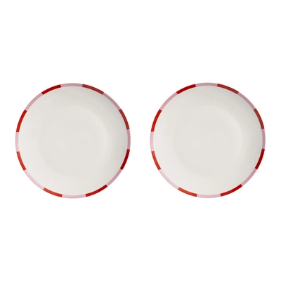 &k amsterdam Bliss Bord Ø 27 cm – Roze – Set van 2