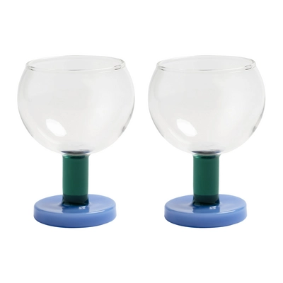 &k amsterdam Cantine Glas 2 st. – Blauw