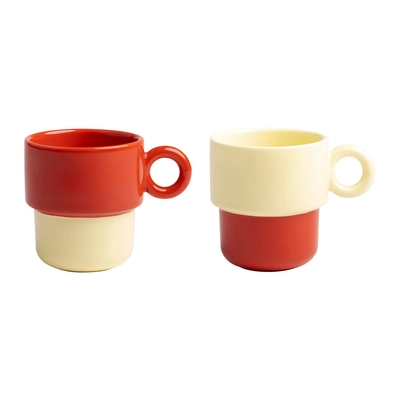 &k amsterdam Chiquito Mok Large – Set van 2 – Rood