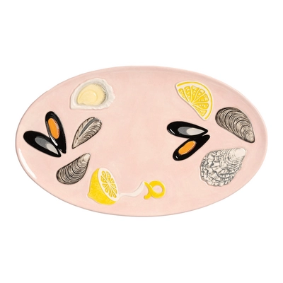 &k amsterdam De La Mer Serveerschaal D 33 cm – Oyster